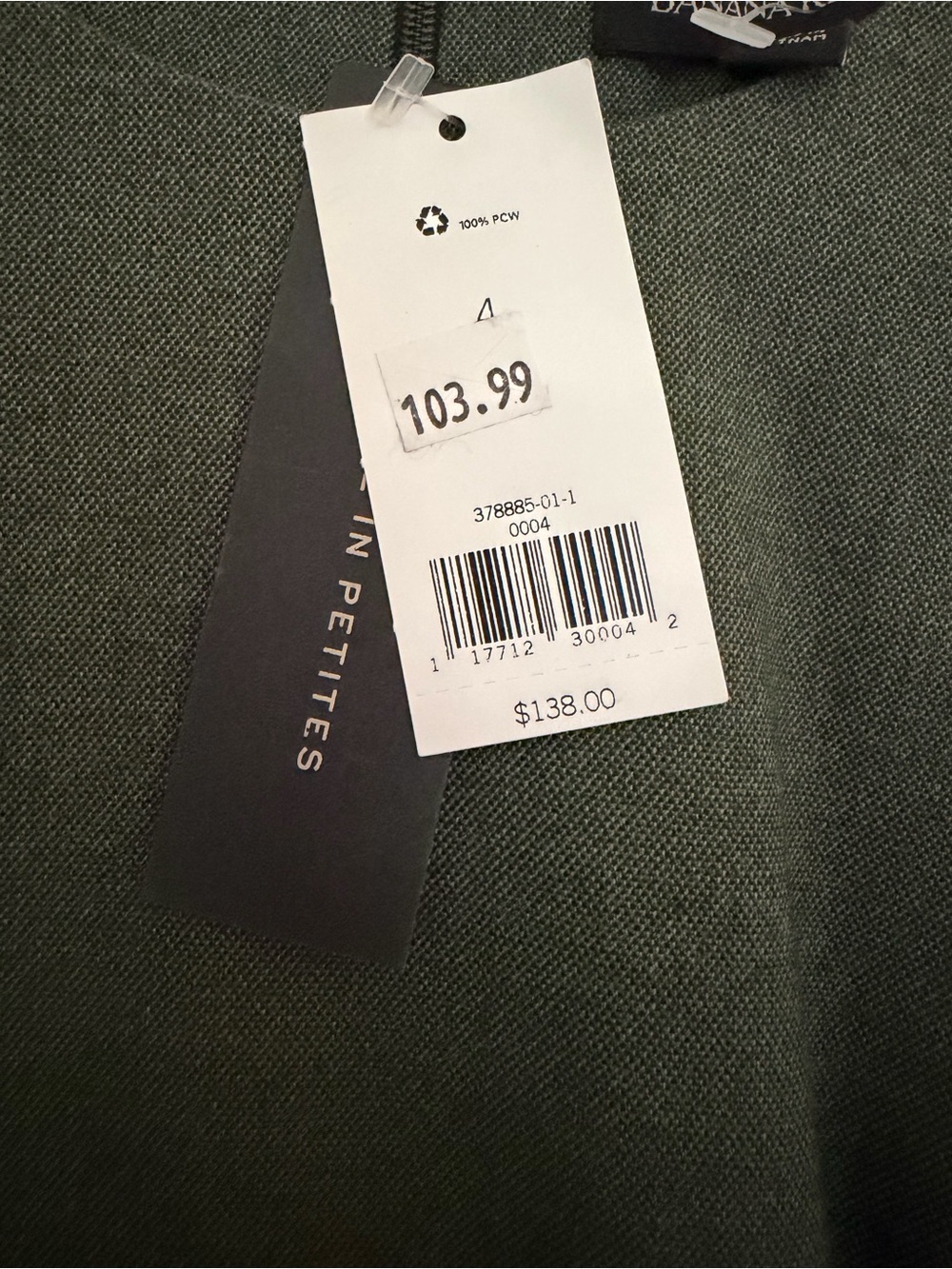Banana Republic Olive Green Sleeveless Sheath Dress with Side Button Detail - Picture 4 of 4